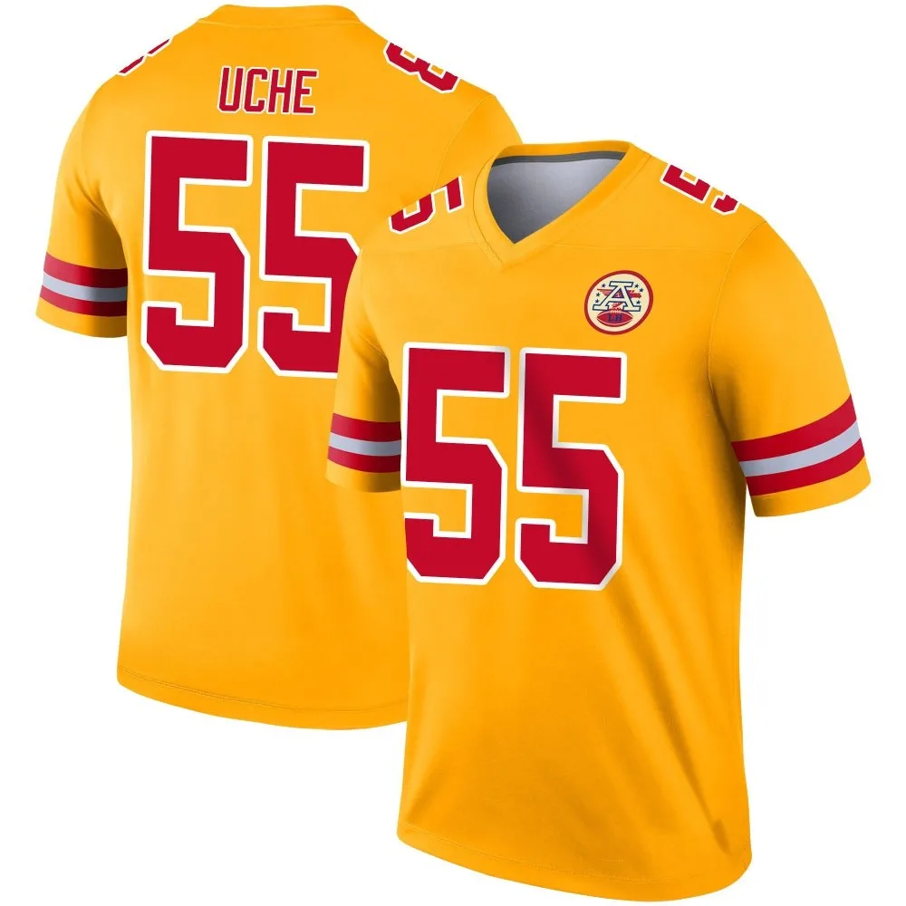 Youth Kansas City Chiefs Joshua Uche Nike Inverted Legend Gold Jersey Youth Kansas City Chiefs Joshua Uche Nike Inverted Legend Gold Jersey