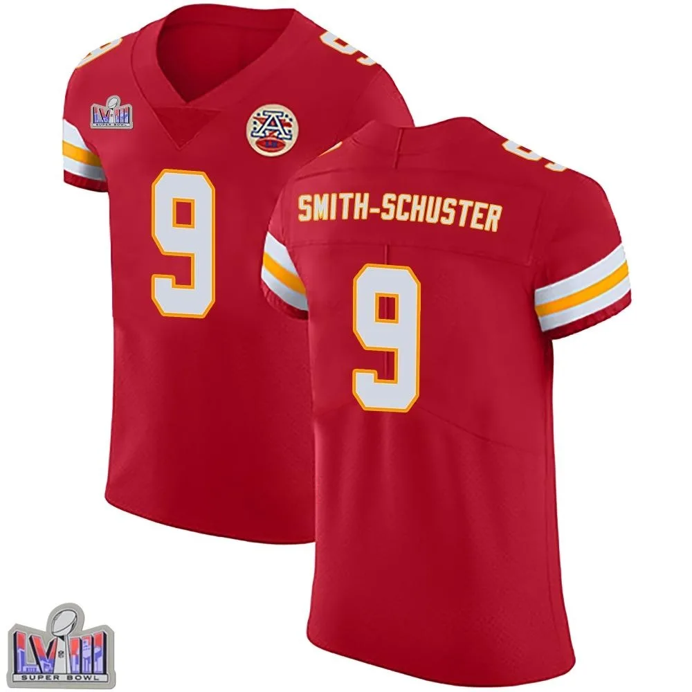Men's Kansas City Chiefs Juju Smith-Schuster Nike Team Color Vapor Untouchable Super Bowl LVIII Patch Elite Red Jersey Men's Kansas City Chiefs Juju Smith-Schuster Nike Team Color Vapor Untouchable Super Bowl LVIII Patch Elite Red Jersey