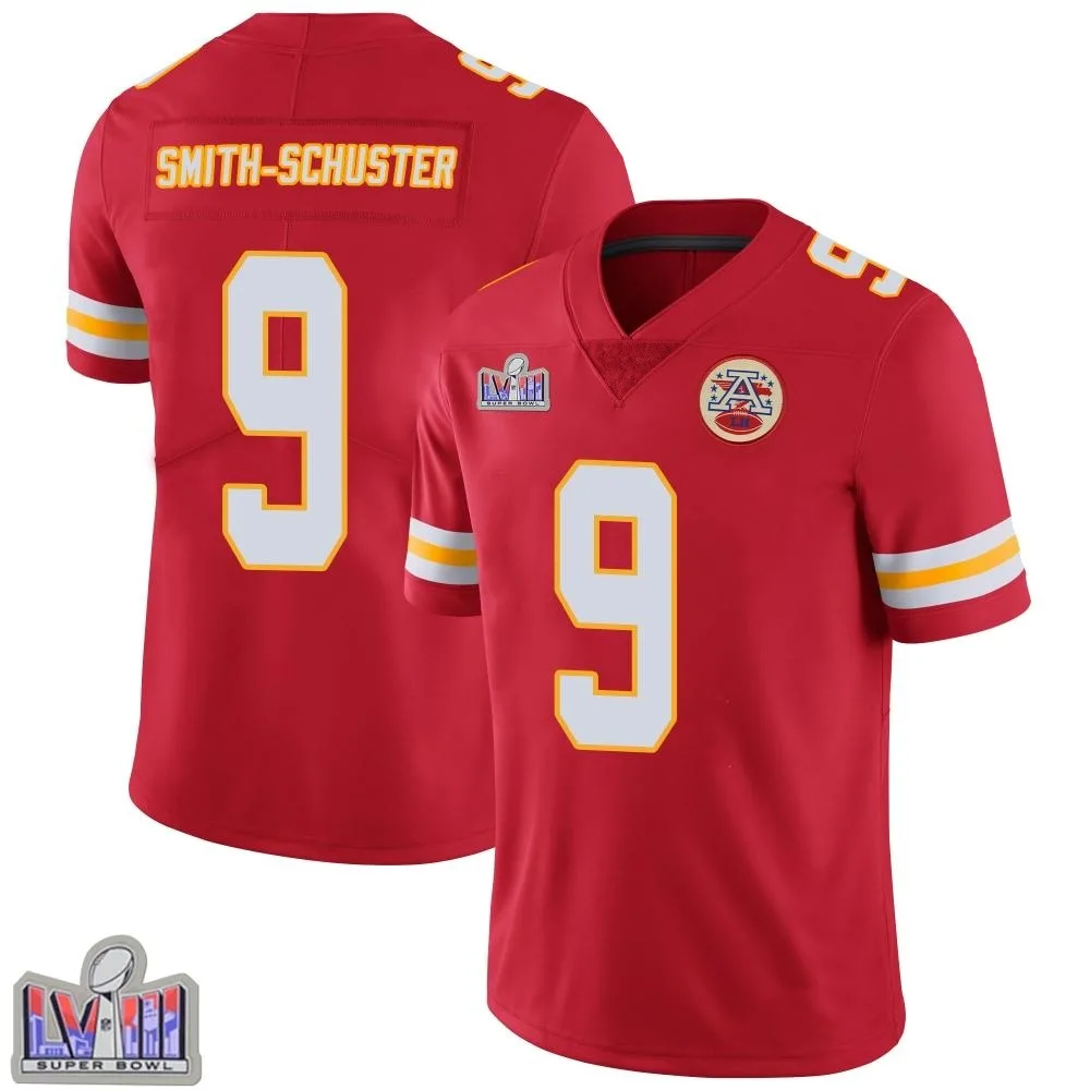 Men's Kansas City Chiefs Juju Smith-Schuster Nike Team Color Vapor Untouchable Super Bowl LVIII Patch Limited Red Jersey Men's Kansas City Chiefs Juju Smith-Schuster Nike Team Color Vapor Untouchable Super Bowl LVIII Patch Limited Red Jersey