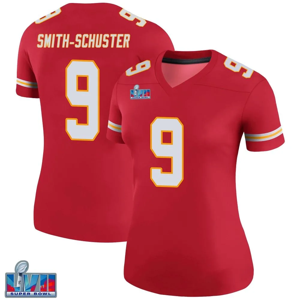 Women's Kansas City Chiefs Juju Smith-Schuster Nike Color Rush Super Bowl LVII Patch Legend Red Jersey Women's Kansas City Chiefs Juju Smith-Schuster Nike Color Rush Super Bowl LVII Patch Legend Red Jersey