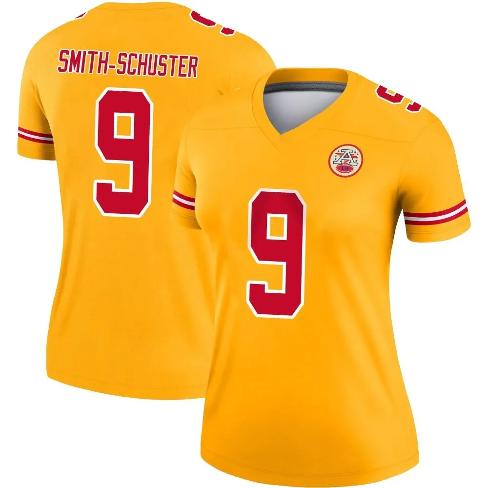Women's Kansas City Chiefs Juju Smith-Schuster Nike Inverted Legend Gold Jersey Women's Kansas City Chiefs Juju Smith-Schuster Nike Inverted Legend Gold Jersey