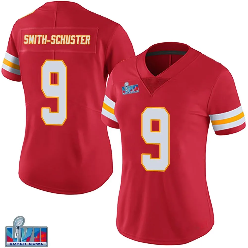 Women's Kansas City Chiefs Juju Smith-Schuster Nike Team Color Vapor Untouchable Super Bowl LVII Patch Limited Red Jersey Women's Kansas City Chiefs Juju Smith-Schuster Nike Team Color Vapor Untouchable Super Bowl LVII Patch Limited Red Jersey