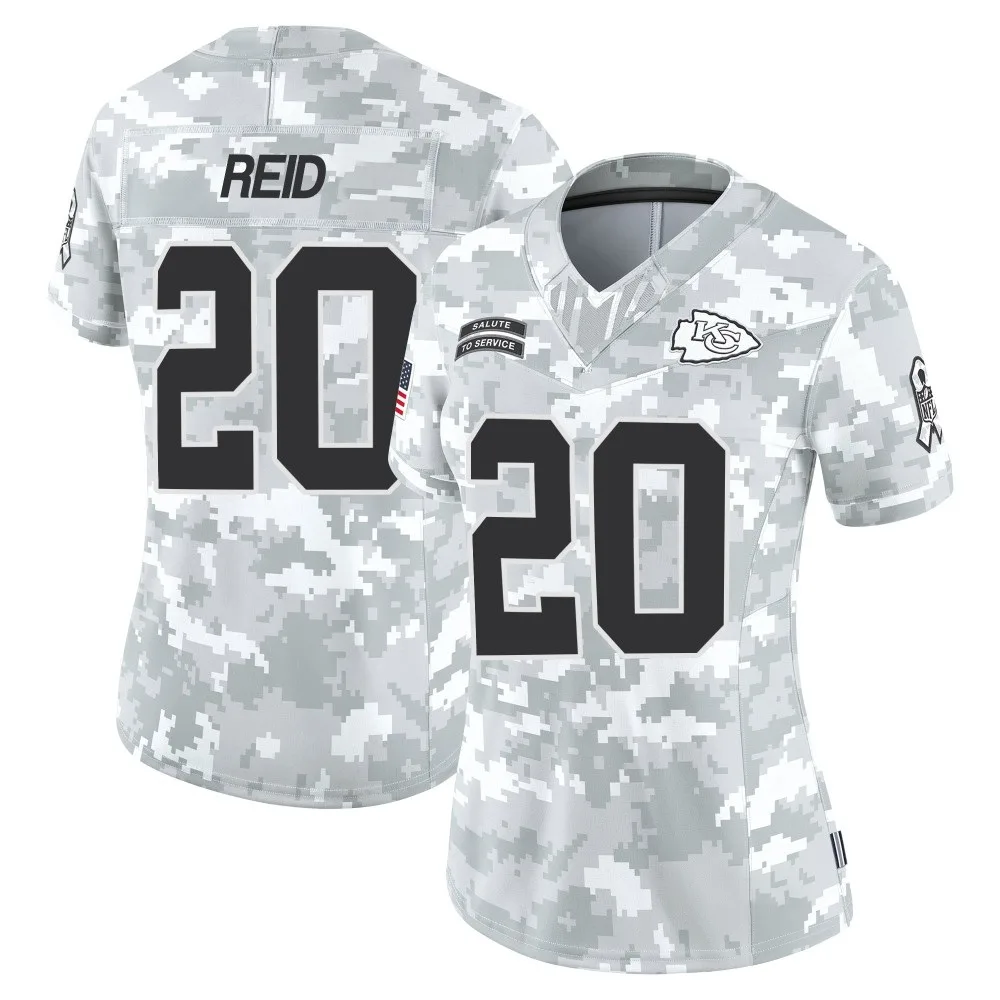 Women's Kansas City Chiefs Justin Reid Nike 2024 Salute to Service Limited Arctic Camo Jersey Women's Kansas City Chiefs Justin Reid Nike 2024 Salute to Service Limited Arctic Camo Jersey