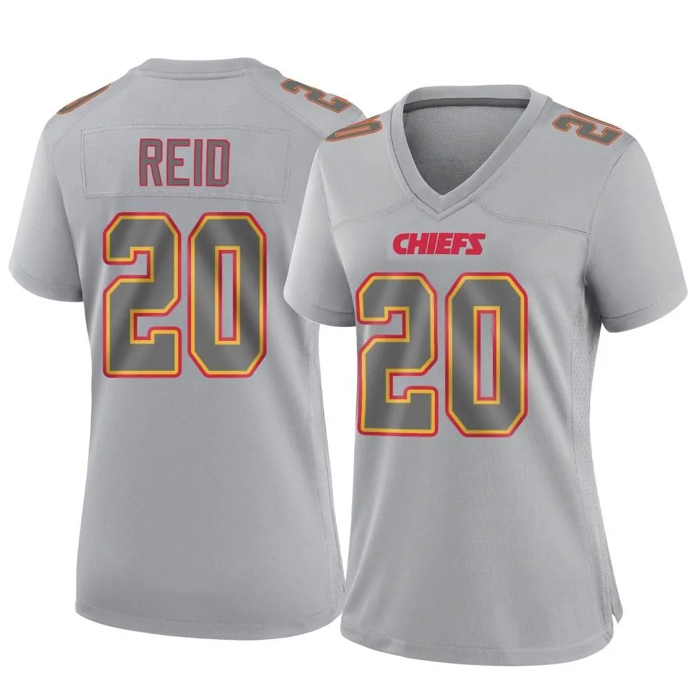 Women's Kansas City Chiefs Justin Reid Nike Atmosphere Fashion Game Gray Jersey Women's Kansas City Chiefs Justin Reid Nike Atmosphere Fashion Game Gray Jersey