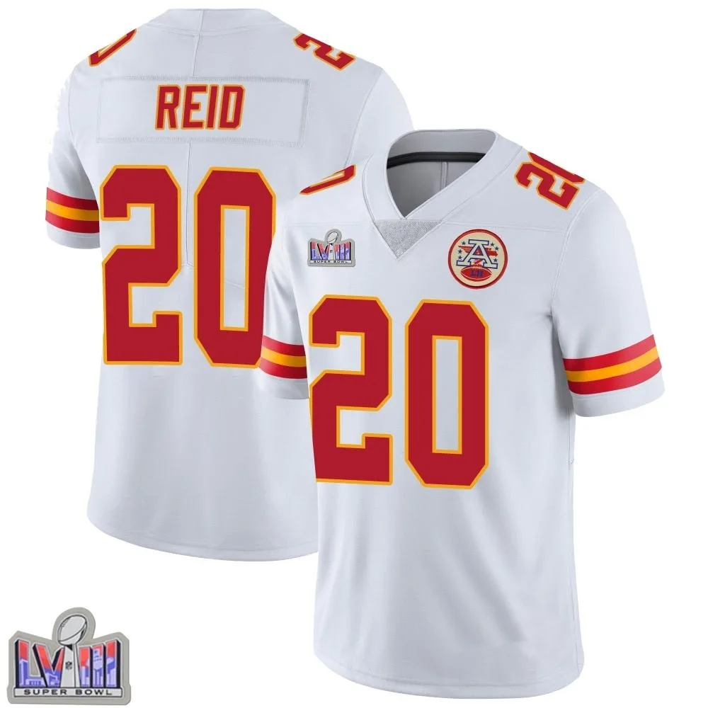Youth Kansas City Chiefs Justin Reid Nike Vapor Untouchable Super Bowl LVIII Patch Limited White Jersey Youth Kansas City Chiefs Justin Reid Nike Vapor Untouchable Super Bowl LVIII Patch Limited White Jersey