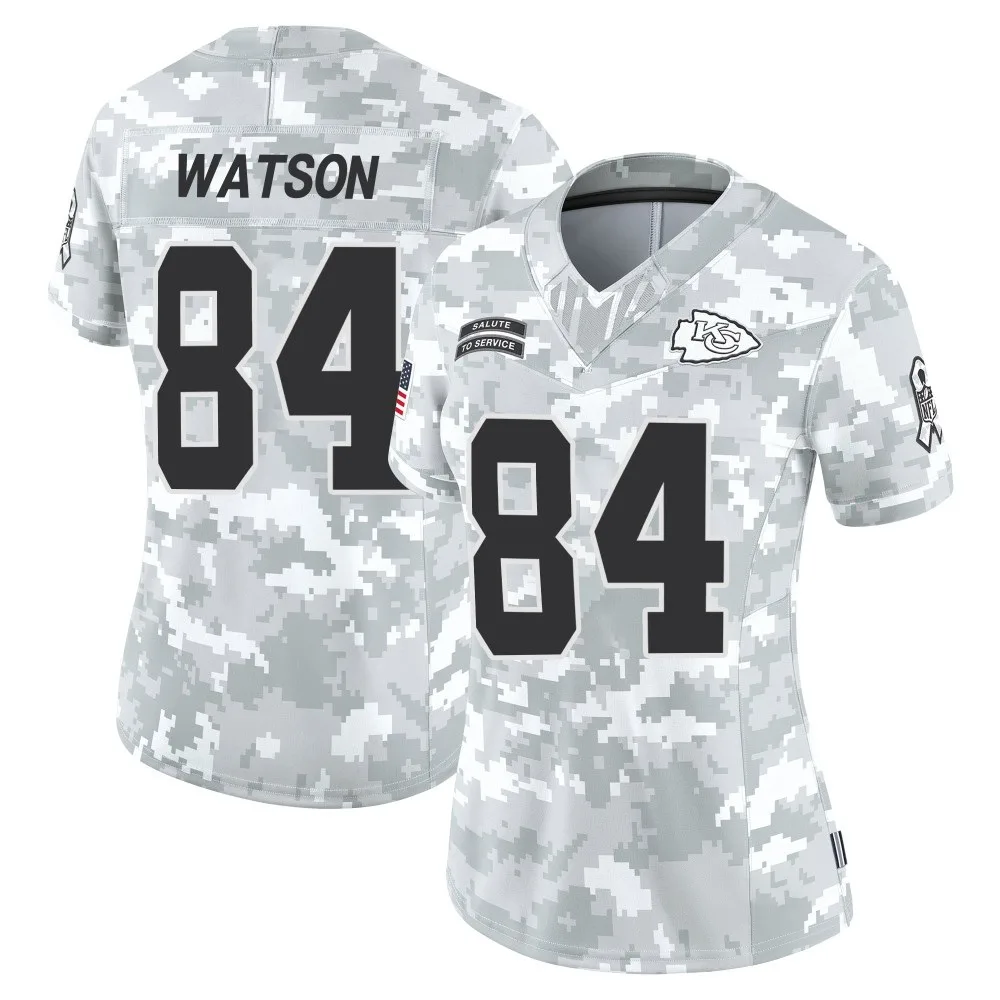 Women's Kansas City Chiefs Justin Watson Nike 2024 Salute to Service Limited Arctic Camo Jersey Women's Kansas City Chiefs Justin Watson Nike 2024 Salute to Service Limited Arctic Camo Jersey