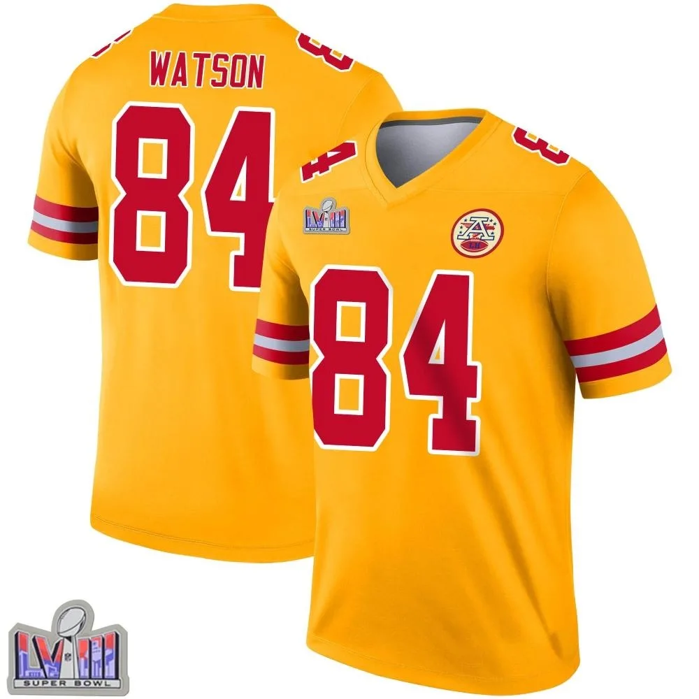 Youth Kansas City Chiefs Justin Watson Nike Inverted Super Bowl LVIII Patch Legend Gold Jersey Youth Kansas City Chiefs Justin Watson Nike Inverted Super Bowl LVIII Patch Legend Gold Jersey