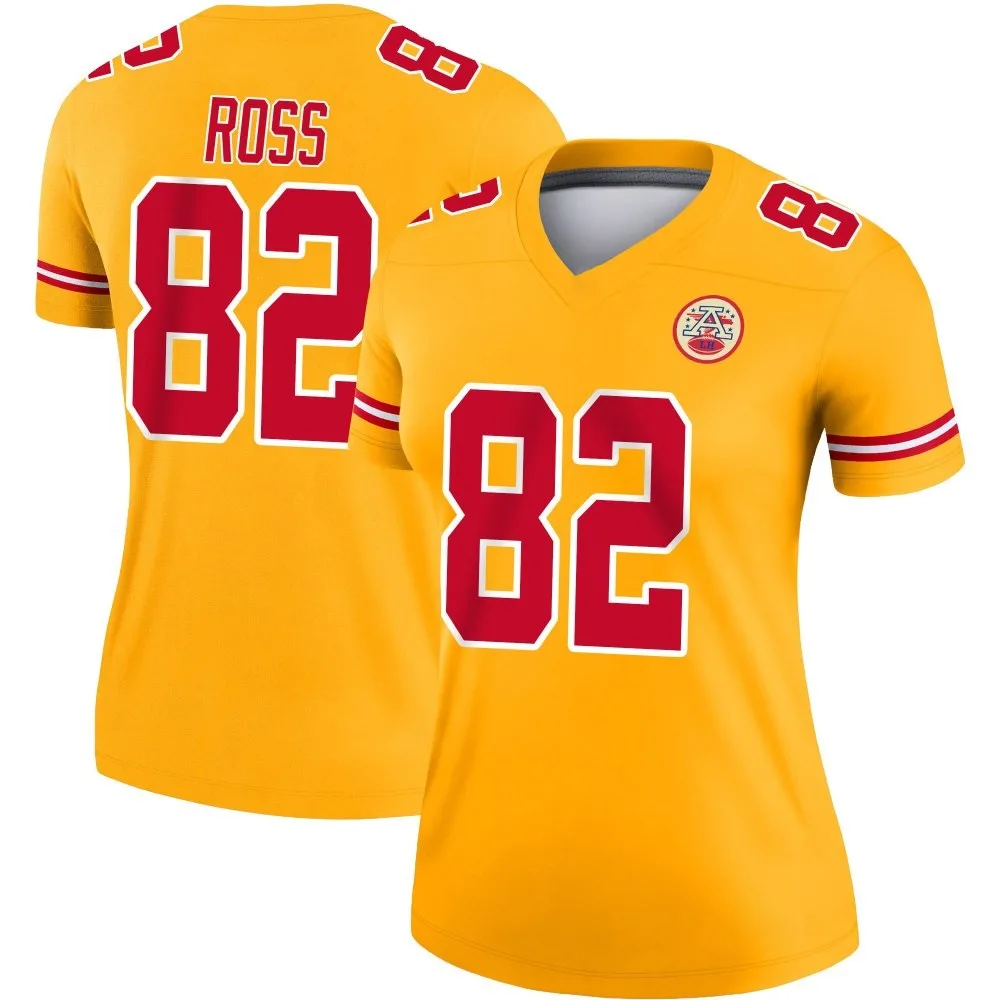 Women's Kansas City Chiefs Justyn Ross Nike Inverted Legend Gold Jersey Women's Kansas City Chiefs Justyn Ross Nike Inverted Legend Gold Jersey