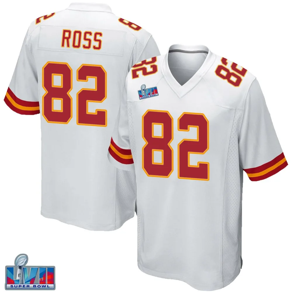 Youth Kansas City Chiefs Justyn Ross Nike Super Bowl LVII Patch Game White Jersey Youth Kansas City Chiefs Justyn Ross Nike Super Bowl LVII Patch Game White Jersey