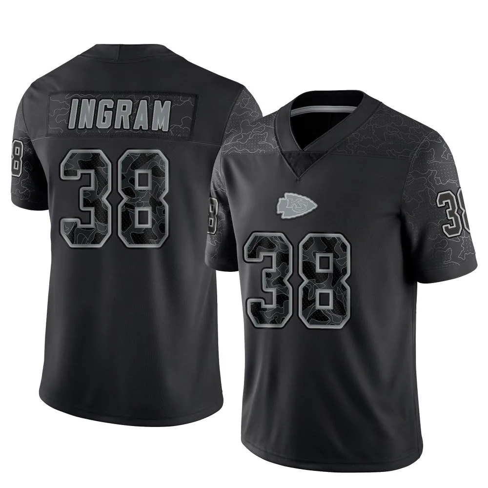 Men's Kansas City Chiefs Keaontay Ingram Nike Reflective Limited Black Jersey Men's Kansas City Chiefs Keaontay Ingram Nike Reflective Limited Black Jersey