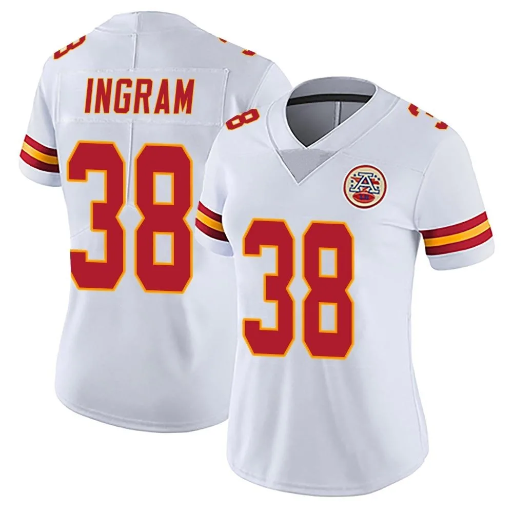 Women's Kansas City Chiefs Keaontay Ingram Nike Vapor Untouchable Limited White Jersey Women's Kansas City Chiefs Keaontay Ingram Nike Vapor Untouchable Limited White Jersey