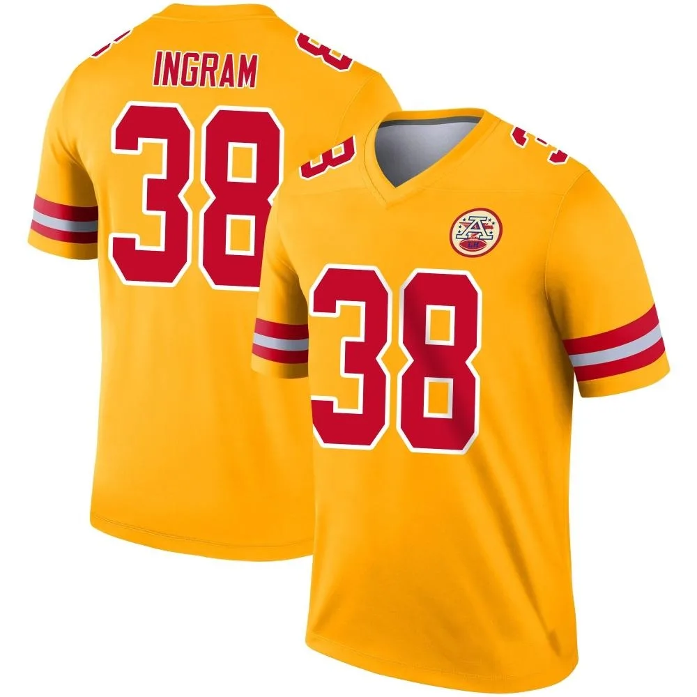 Youth Kansas City Chiefs Keaontay Ingram Nike Inverted Legend Gold Jersey Youth Kansas City Chiefs Keaontay Ingram Nike Inverted Legend Gold Jersey