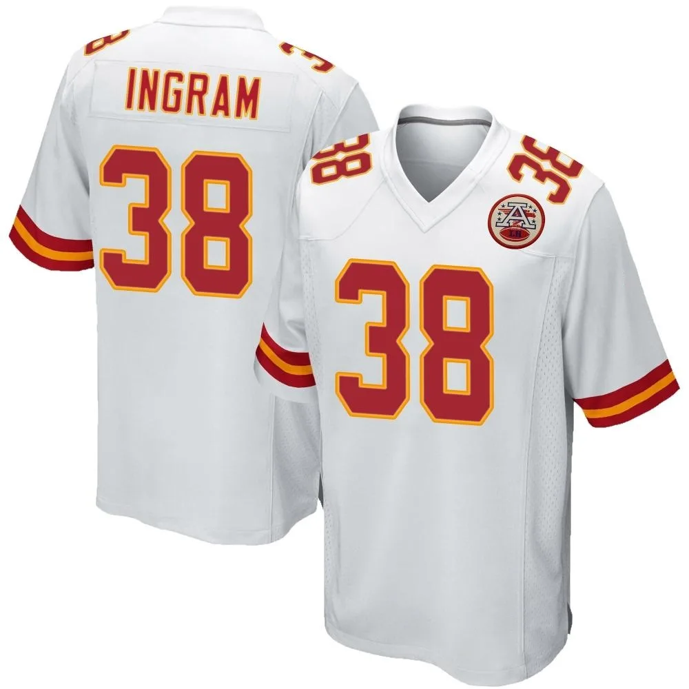 Youth Kansas City Chiefs Keaontay Ingram Nike Game White Jersey Youth Kansas City Chiefs Keaontay Ingram Nike Game White Jersey