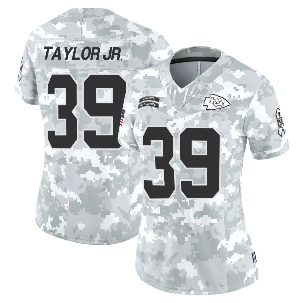 Women's Kansas City Chiefs Keith Taylor Jr. Nike 2024 Salute to Service Limited Arctic Camo Jersey Women's Kansas City Chiefs Keith Taylor Jr. Nike 2024 Salute to Service Limited Arctic Camo Jersey