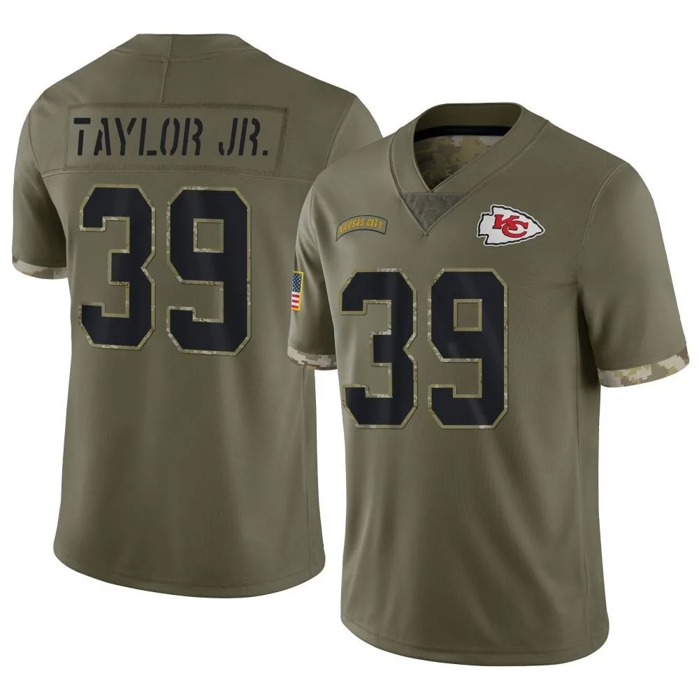 Youth Kansas City Chiefs Keith Taylor Jr. Nike 2022 Salute To Service Limited Olive Jersey Youth Kansas City Chiefs Keith Taylor Jr. Nike 2022 Salute To Service Limited Olive Jersey