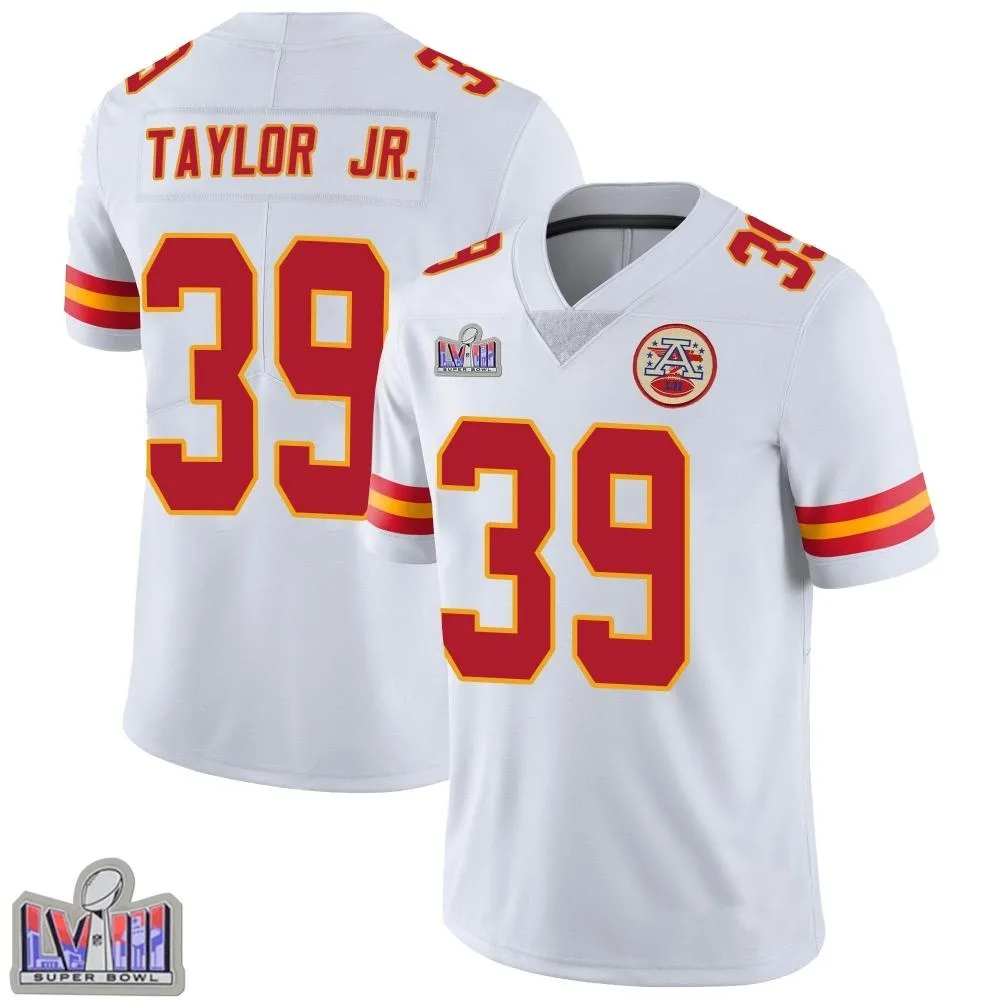 Youth Kansas City Chiefs Keith Taylor Jr. Nike Vapor Untouchable Super Bowl LVIII Patch Limited White Jersey Youth Kansas City Chiefs Keith Taylor Jr. Nike Vapor Untouchable Super Bowl LVIII Patch Limited White Jersey