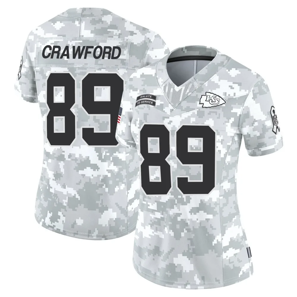 Women's Kansas City Chiefs Kekoa Crawford Nike 2024 Salute to Service Limited Arctic Camo Jersey Women's Kansas City Chiefs Kekoa Crawford Nike 2024 Salute to Service Limited Arctic Camo Jersey