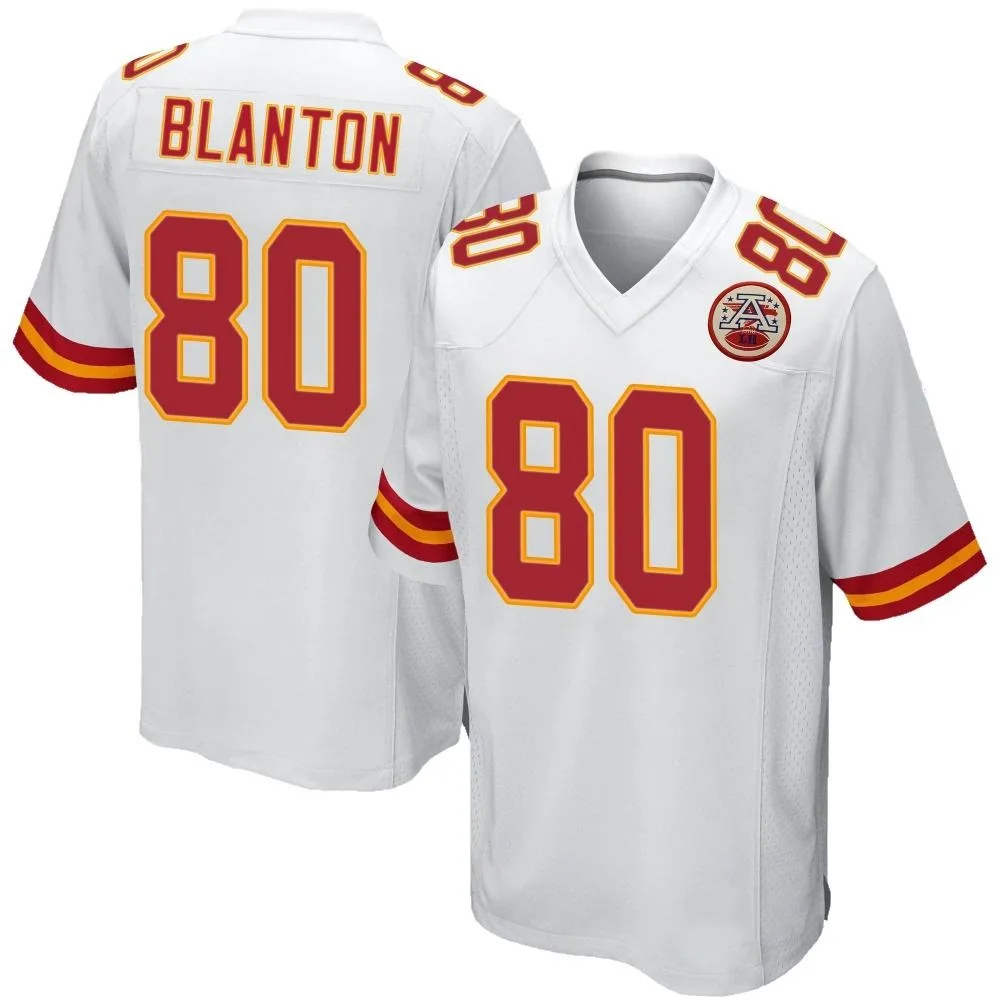 Men's Kansas City Chiefs Kendall Blanton Nike Game White Jersey Men's Kansas City Chiefs Kendall Blanton Nike Game White Jersey