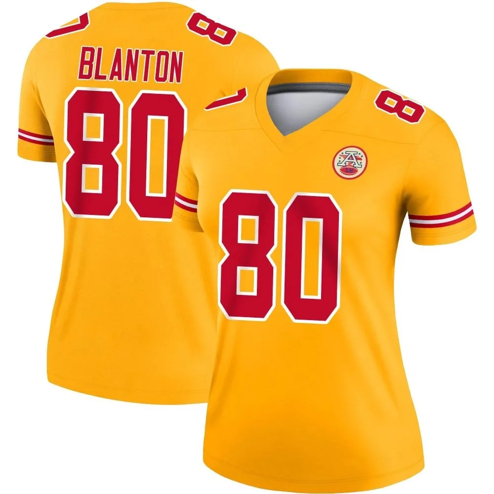Women's Kansas City Chiefs Kendall Blanton Nike Inverted Legend Gold Jersey Women's Kansas City Chiefs Kendall Blanton Nike Inverted Legend Gold Jersey