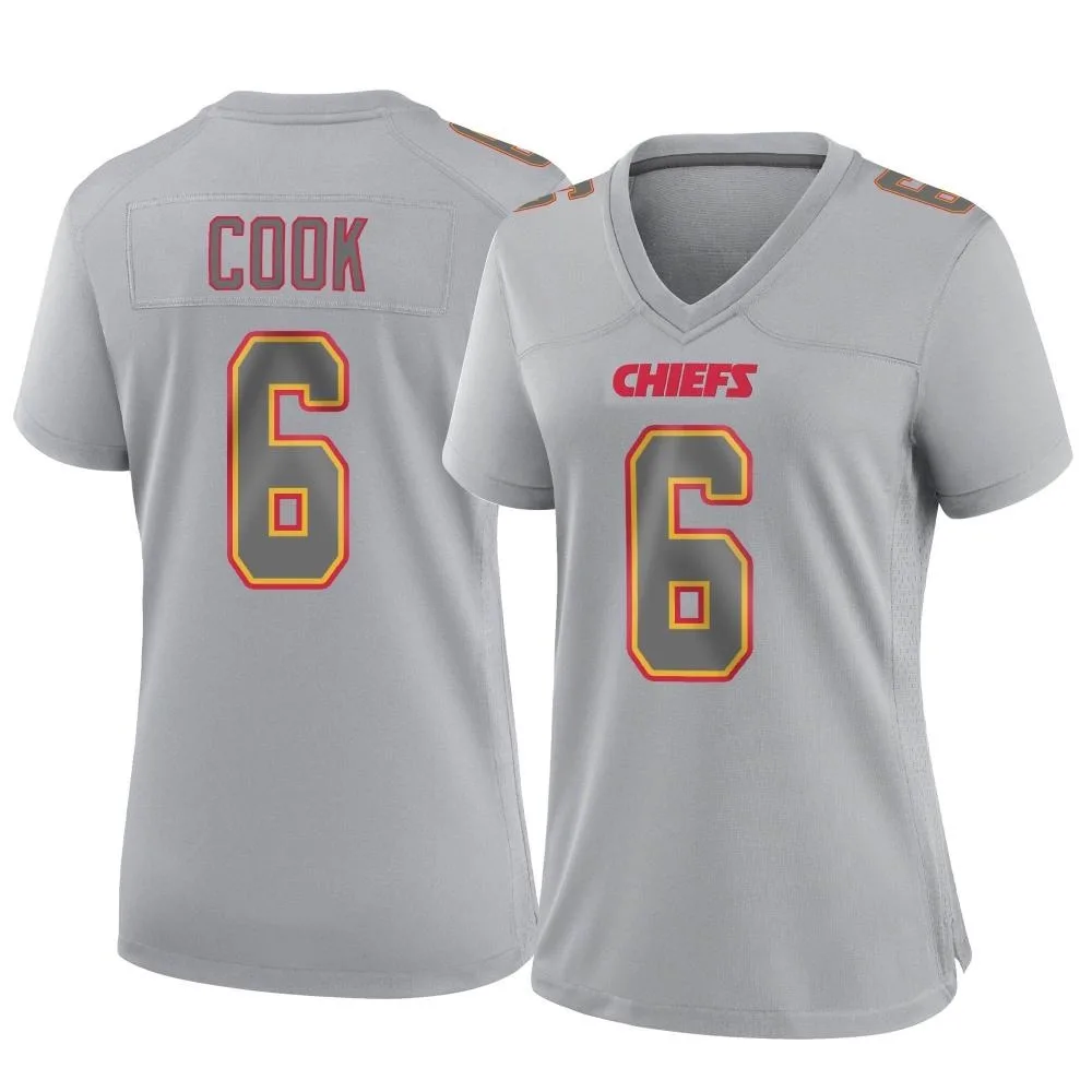 Women's Kansas City Chiefs Kenny Cook Nike Atmosphere Fashion Game Gray Jersey Women's Kansas City Chiefs Kenny Cook Nike Atmosphere Fashion Game Gray Jersey