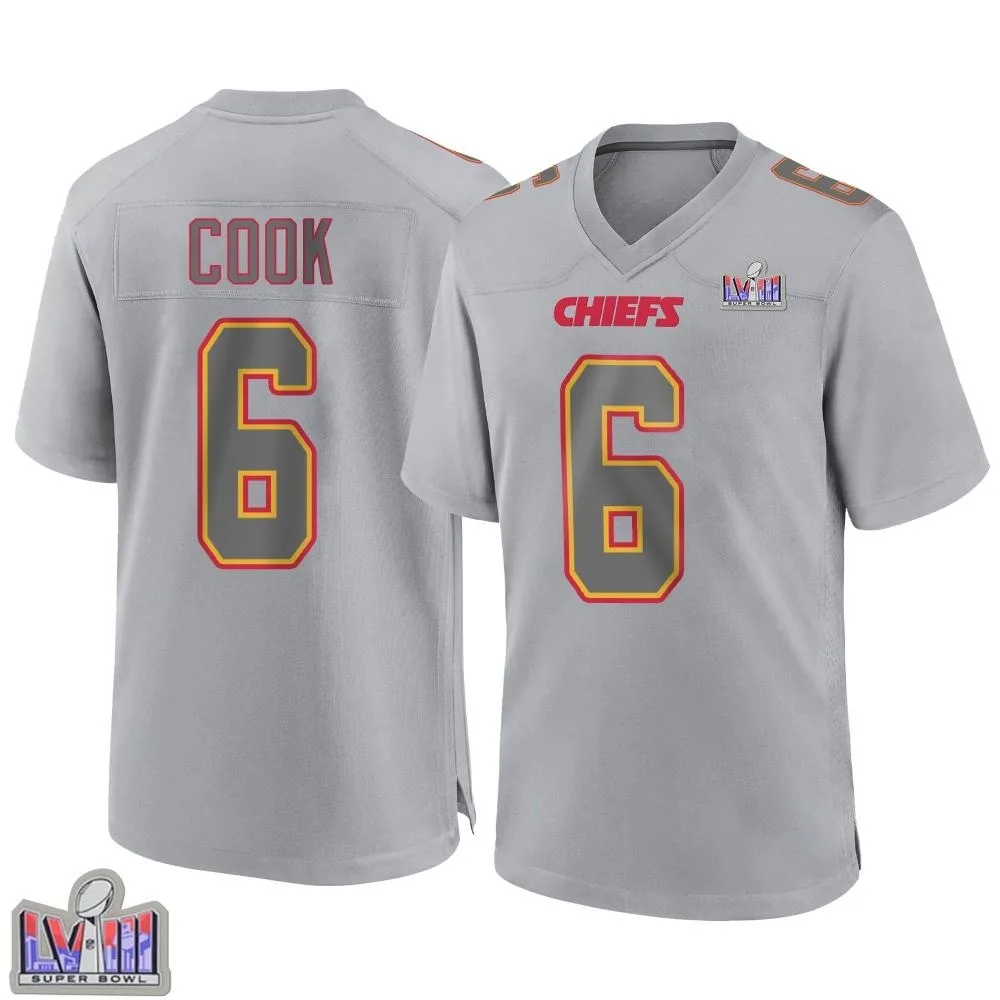 Youth Kansas City Chiefs Kenny Cook Nike Atmosphere Fashion Super Bowl LVIII Patch Game Gray Jersey Youth Kansas City Chiefs Kenny Cook Nike Atmosphere Fashion Super Bowl LVIII Patch Game Gray Jersey