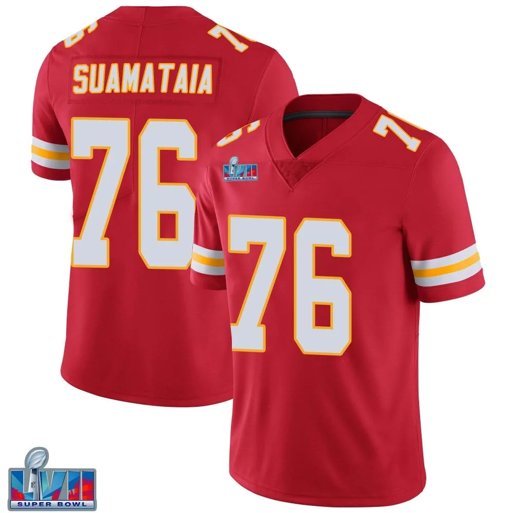 Youth Kansas City Chiefs Kingsley Suamataia Nike Team Color Vapor Untouchable Super Bowl LVII Patch Limited Red Jersey Youth Kansas City Chiefs Kingsley Suamataia Nike Team Color Vapor Untouchable Super Bowl LVII Patch Limited Red Jersey