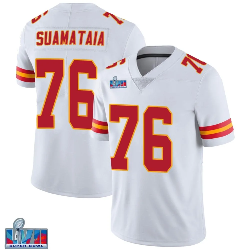 Youth Kansas City Chiefs Kingsley Suamataia Nike Vapor Untouchable Super Bowl LVII Patch Limited White Jersey Youth Kansas City Chiefs Kingsley Suamataia Nike Vapor Untouchable Super Bowl LVII Patch Limited White Jersey
