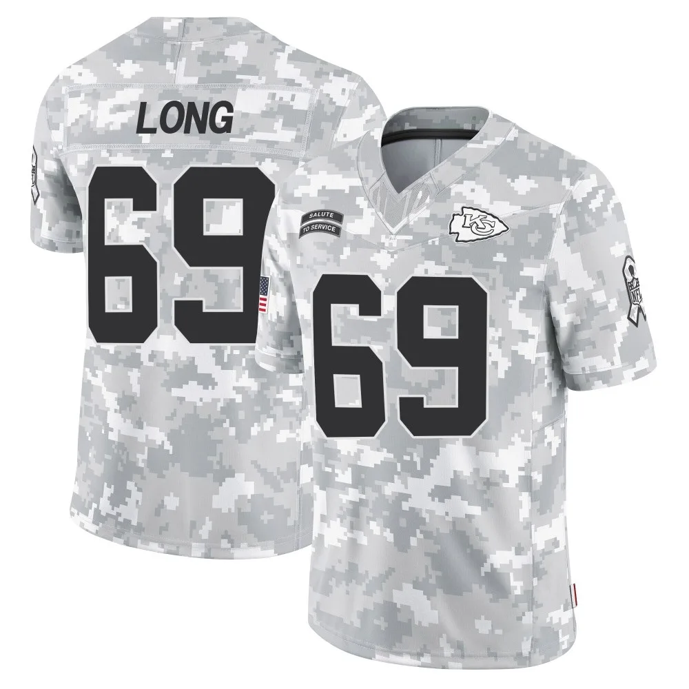 Men's Kansas City Chiefs Kyle Long Nike 2024 Salute to Service Limited Arctic Camo Jersey Men's Kansas City Chiefs Kyle Long Nike 2024 Salute to Service Limited Arctic Camo Jersey