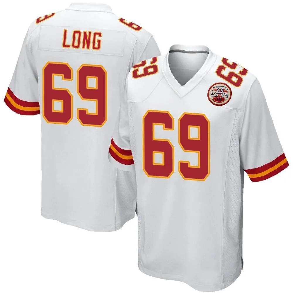 Men's Kansas City Chiefs Kyle Long Nike Game White Jersey Men's Kansas City Chiefs Kyle Long Nike Game White Jersey