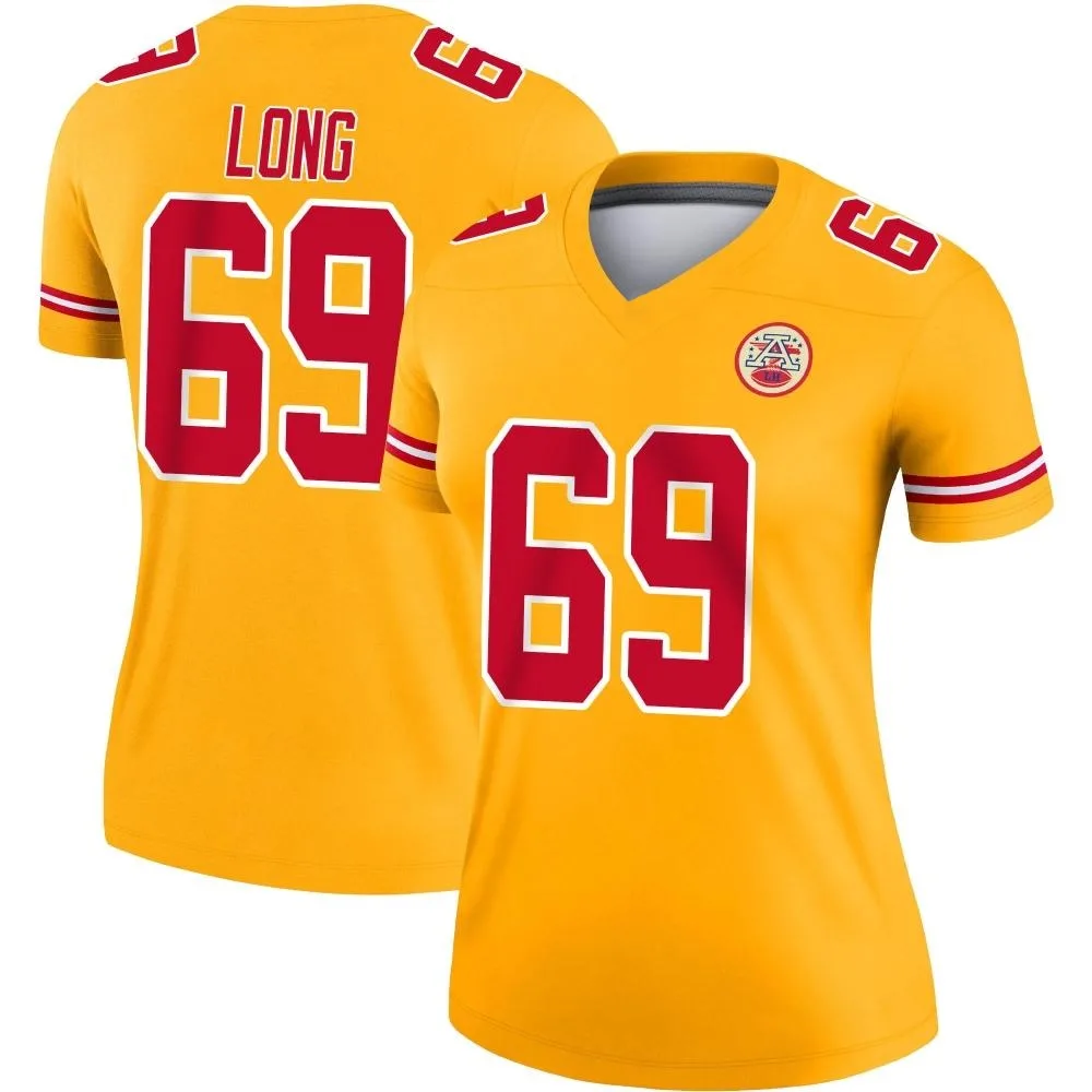 Women's Kansas City Chiefs Kyle Long Nike Inverted Legend Gold Jersey Women's Kansas City Chiefs Kyle Long Nike Inverted Legend Gold Jersey