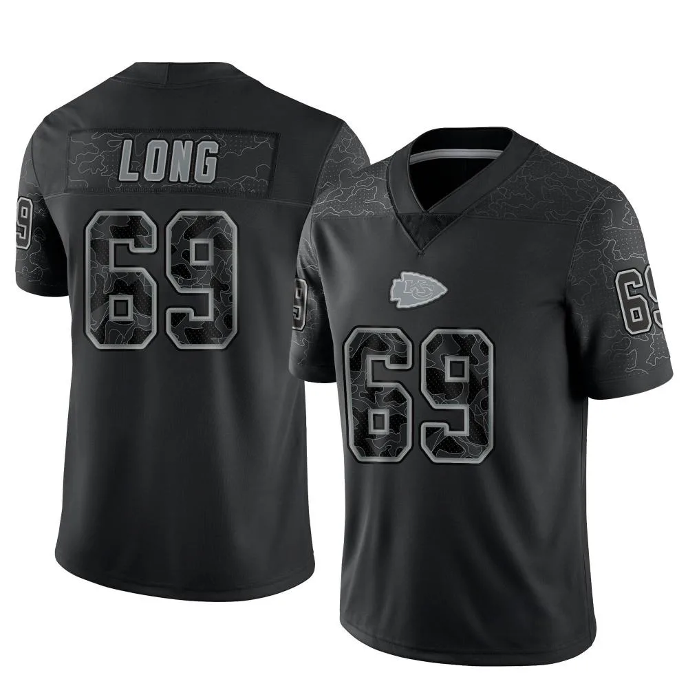 Youth Kansas City Chiefs Kyle Long Nike Reflective Limited Black Jersey Youth Kansas City Chiefs Kyle Long Nike Reflective Limited Black Jersey