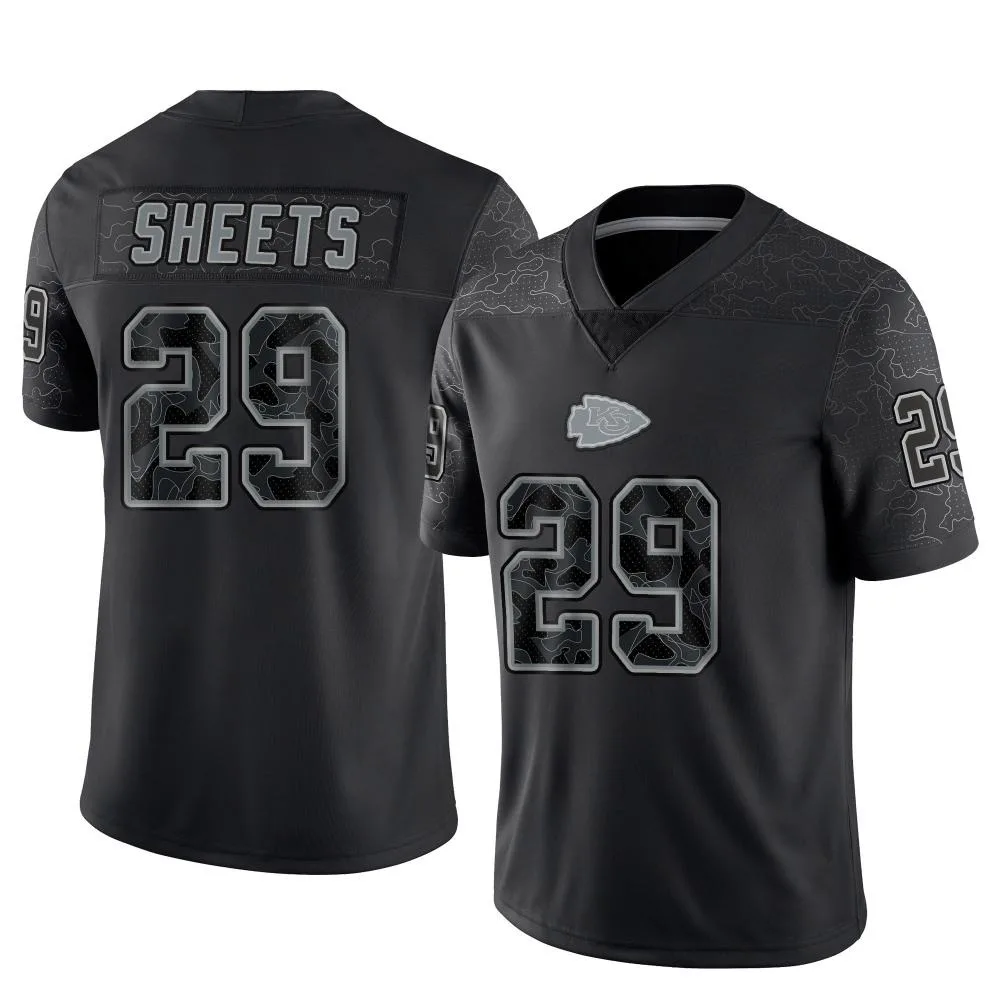 Men's Kansas City Chiefs Kyle Sheets Nike Reflective Limited Black Jersey Men's Kansas City Chiefs Kyle Sheets Nike Reflective Limited Black Jersey