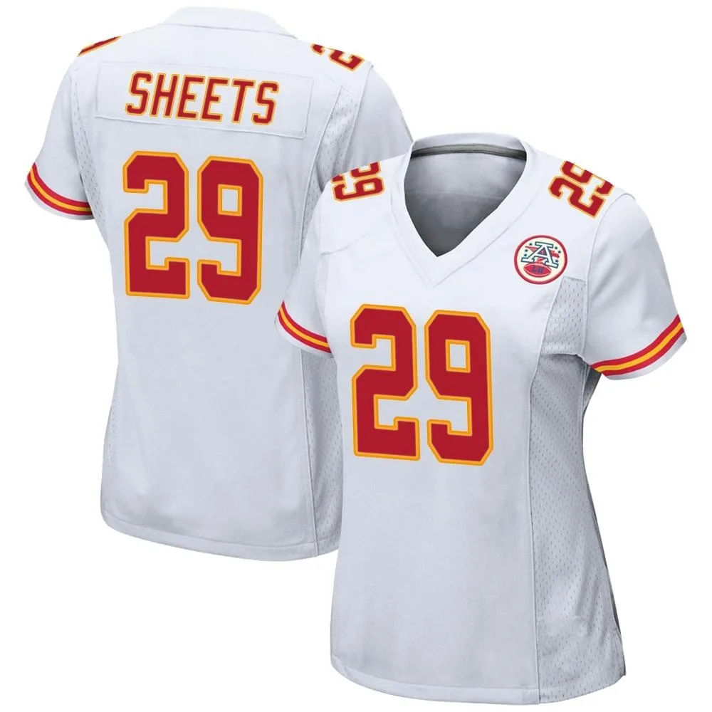 Women's Kansas City Chiefs Kyle Sheets Nike Game White Jersey Women's Kansas City Chiefs Kyle Sheets Nike Game White Jersey