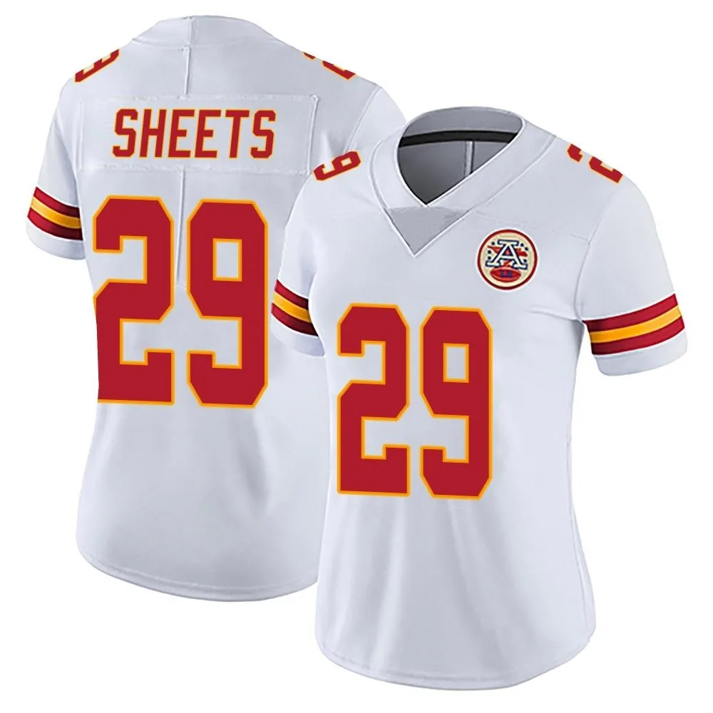 Women's Kansas City Chiefs Kyle Sheets Nike Vapor Untouchable Limited White Jersey Women's Kansas City Chiefs Kyle Sheets Nike Vapor Untouchable Limited White Jersey