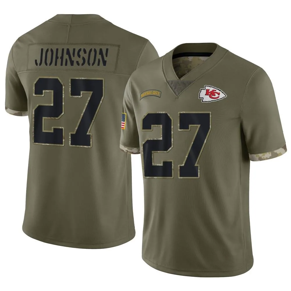 Men's Kansas City Chiefs Larry Johnson Nike 2022 Salute To Service Limited Olive Jersey Men's Kansas City Chiefs Larry Johnson Nike 2022 Salute To Service Limited Olive Jersey