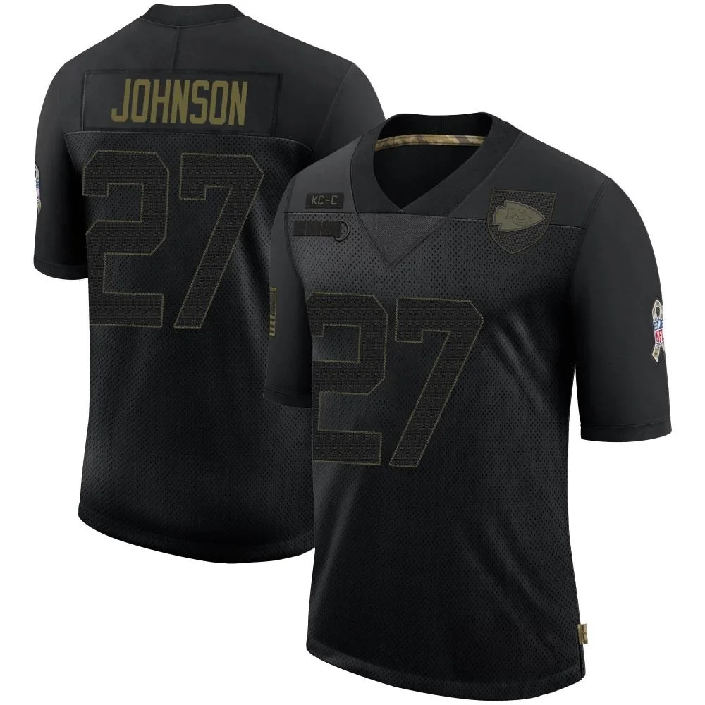 Youth Kansas City Chiefs Larry Johnson Nike 2020 Salute To Service Limited Black Jersey Youth Kansas City Chiefs Larry Johnson Nike 2020 Salute To Service Limited Black Jersey