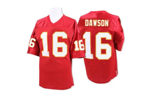 Men's Kansas City Chiefs Len Dawson Mitchell and Ness Team Color Throwback Authentic Red Jersey Men's Kansas City Chiefs Len Dawson Mitchell and Ness Team Color Throwback Authentic Red Jersey