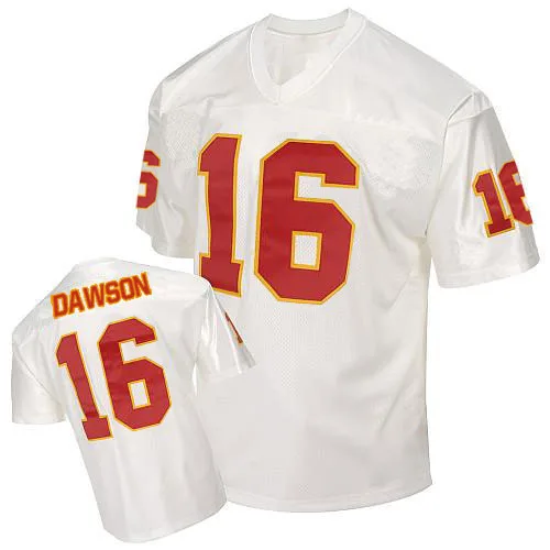 Men's Kansas City Chiefs Len Dawson Mitchell and Ness Throwback Authentic White Jersey Men's Kansas City Chiefs Len Dawson Mitchell and Ness Throwback Authentic White Jersey