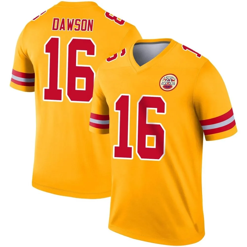 Men's Kansas City Chiefs Len Dawson Nike Inverted Legend Gold Jersey Men's Kansas City Chiefs Len Dawson Nike Inverted Legend Gold Jersey