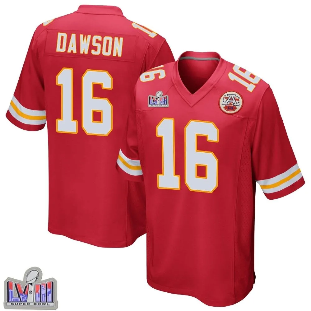 Youth Kansas City Chiefs Len Dawson Nike Team Color Super Bowl LVIII Patch Game Red Jersey Youth Kansas City Chiefs Len Dawson Nike Team Color Super Bowl LVIII Patch Game Red Jersey