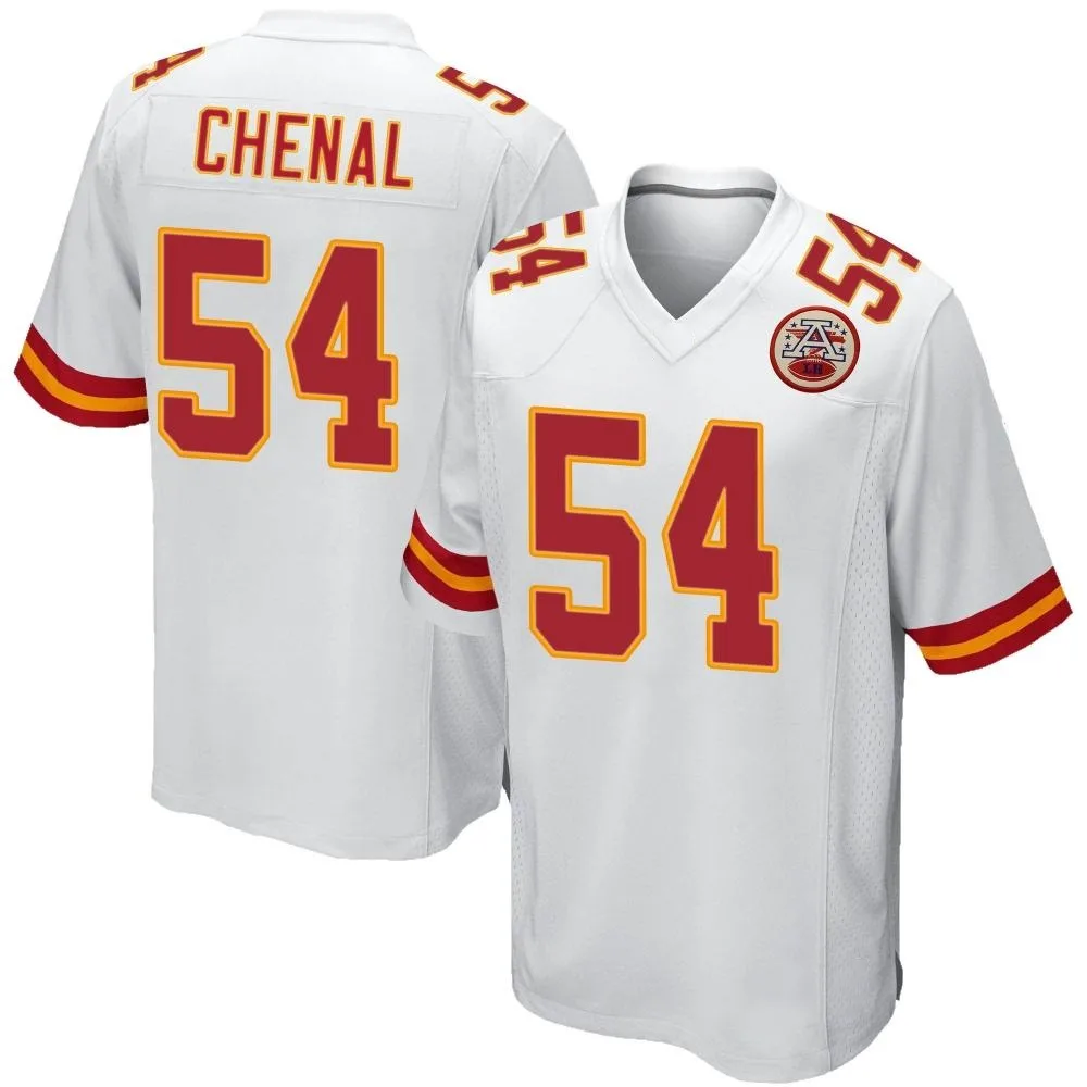 Men's Kansas City Chiefs Leo Chenal Nike Game White Jersey Men's Kansas City Chiefs Leo Chenal Nike Game White Jersey