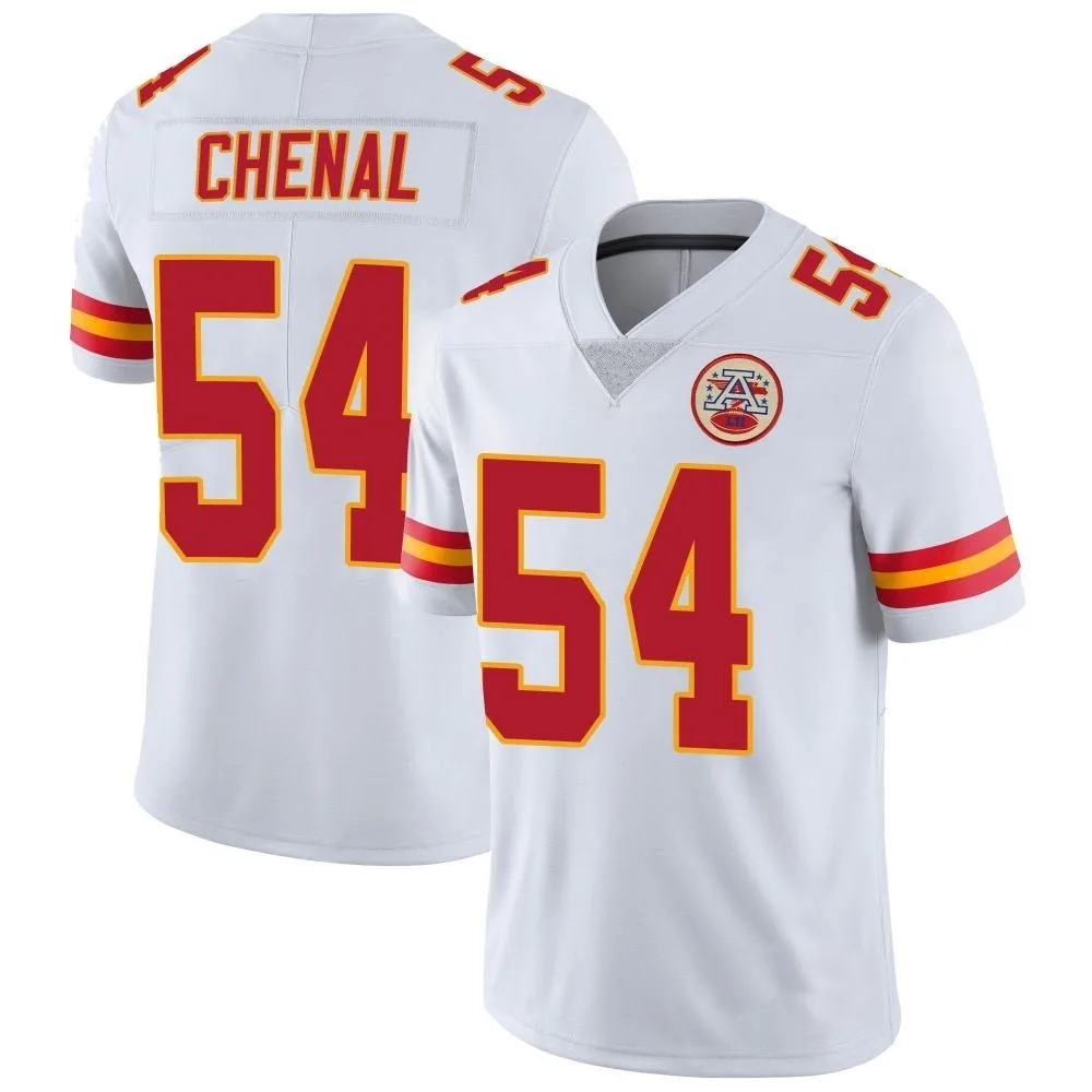 Men's Kansas City Chiefs Leo Chenal Nike Vapor Untouchable Limited White Jersey Men's Kansas City Chiefs Leo Chenal Nike Vapor Untouchable Limited White Jersey