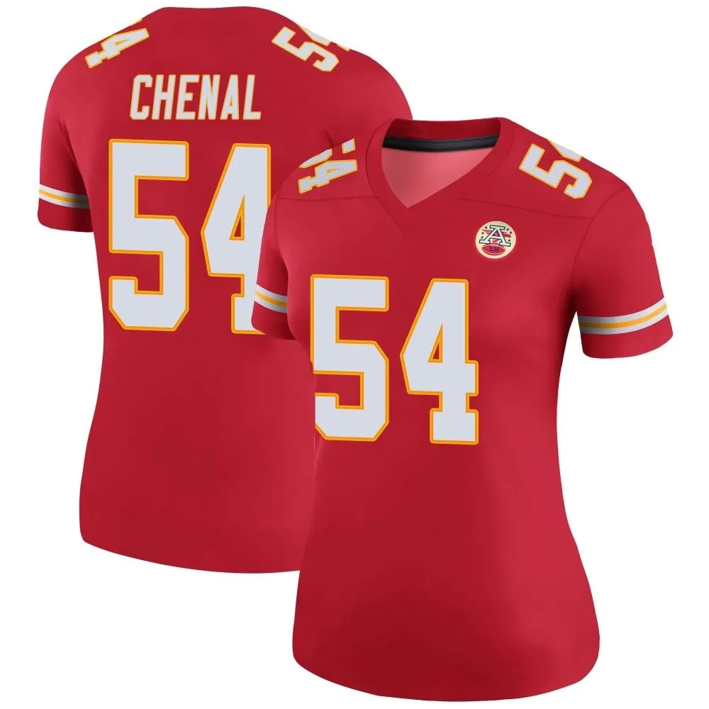 Women's Kansas City Chiefs Leo Chenal Nike Color Rush Legend Red Jersey Women's Kansas City Chiefs Leo Chenal Nike Color Rush Legend Red Jersey