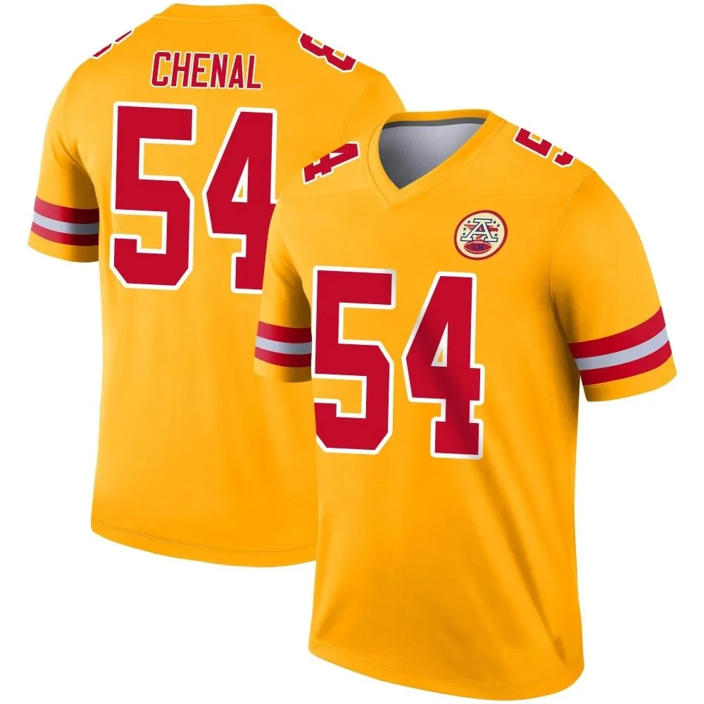 Youth Kansas City Chiefs Leo Chenal Nike Inverted Legend Gold Jersey Youth Kansas City Chiefs Leo Chenal Nike Inverted Legend Gold Jersey