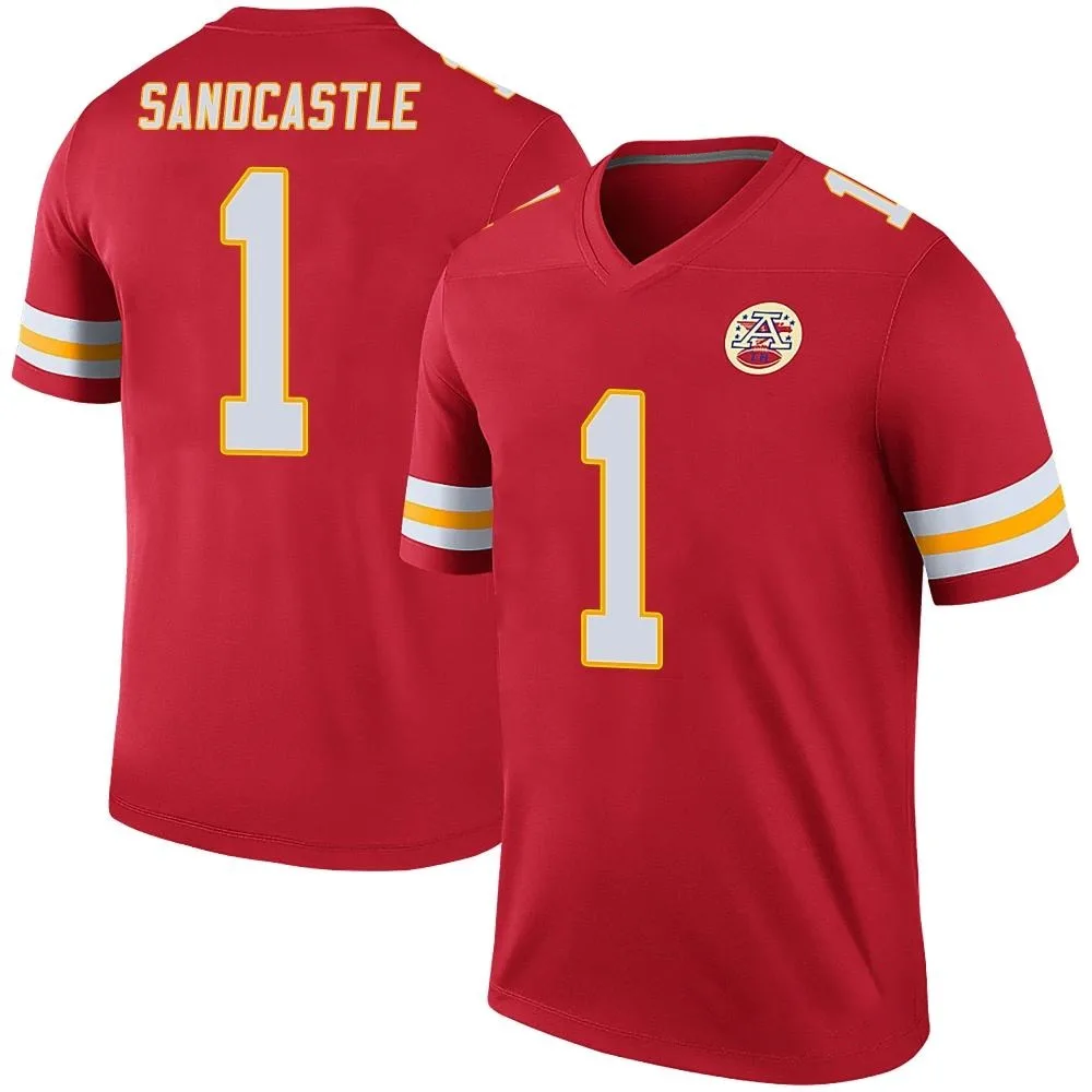Men's Kansas City Chiefs Leon Sandcastle Nike Color Rush Legend Red Jersey Men's Kansas City Chiefs Leon Sandcastle Nike Color Rush Legend Red Jersey