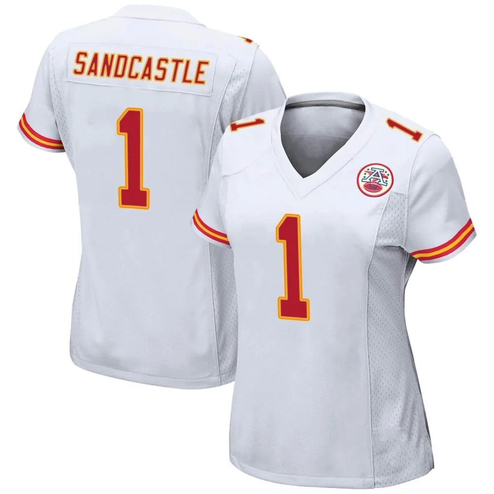 Women's Kansas City Chiefs Leon Sandcastle Nike Game White Jersey Women's Kansas City Chiefs Leon Sandcastle Nike Game White Jersey