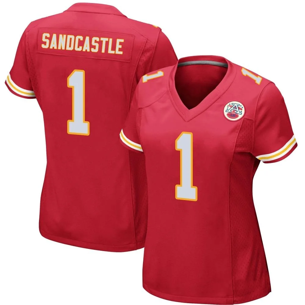 Women's Kansas City Chiefs Leon Sandcastle Nike Team Color Game Red Jersey Women's Kansas City Chiefs Leon Sandcastle Nike Team Color Game Red Jersey