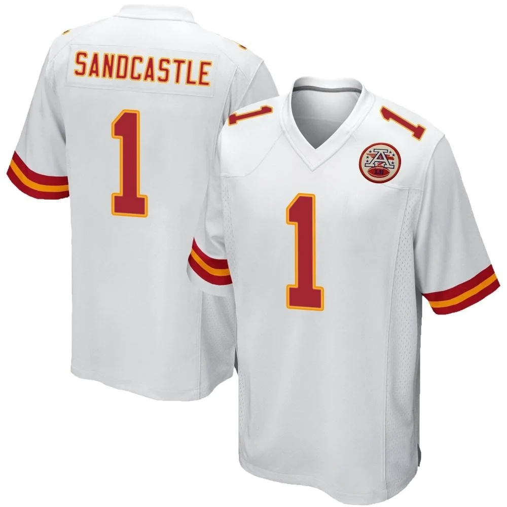 Youth Kansas City Chiefs Leon Sandcastle Nike Game White Jersey Youth Kansas City Chiefs Leon Sandcastle Nike Game White Jersey
