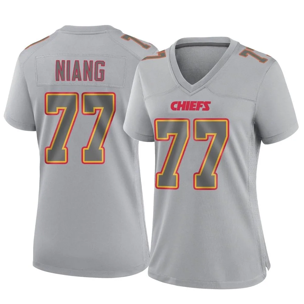 Women's Kansas City Chiefs Lucas Niang Nike Atmosphere Fashion Game Gray Jersey Women's Kansas City Chiefs Lucas Niang Nike Atmosphere Fashion Game Gray Jersey