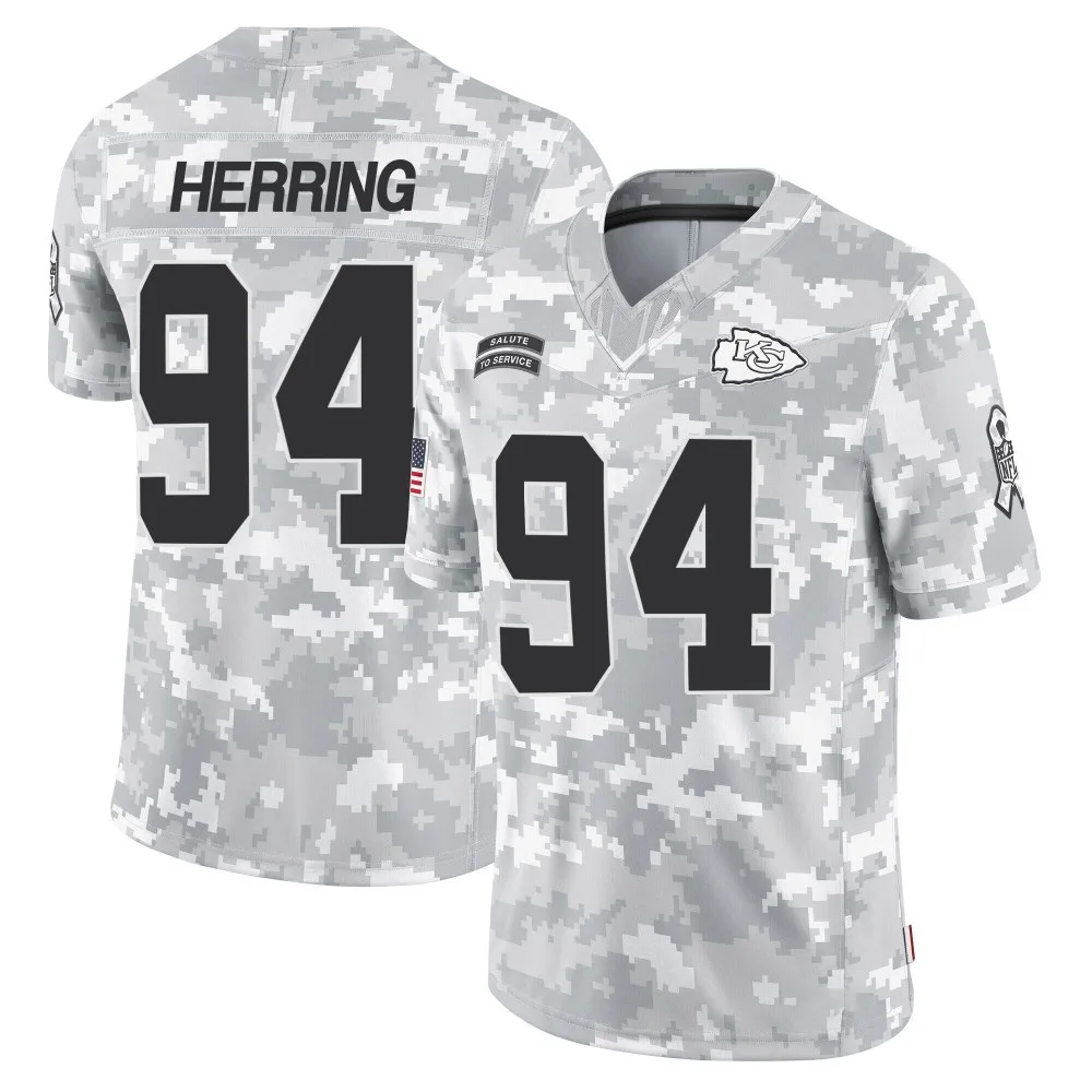 Men's Kansas City Chiefs Malik Herring Nike 2024 Salute to Service Limited Arctic Camo Jersey Men's Kansas City Chiefs Malik Herring Nike 2024 Salute to Service Limited Arctic Camo Jersey